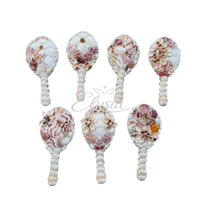 Natural Shell Handheld <b>Makeup</b> <b>Mirror</b> Handmade Seashell <b>Vanity</b> <b>Mirror</b> Coastal Home Decoration Gift for Women - Product Image 3