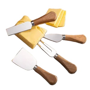 Excellent Quality Stainless Steel <b>Cheese</b> Knife <b>Set</b> with Modern Design <b>Cheese</b> Knives Wooden Handle for Restaurant Wedding - Product Image 1