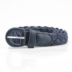 Ceinture large en cuir tressé style rétro avec boucle en fer PU, ceinture décorative pour chemise et robe, ceinture de mode pour femme - Product Image 4