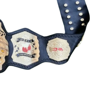 Cinturón de Campeonato Mundial TNA, Diseño en Cuero Negro, Dorado y Rojo, Cinturón de Lucha Libre de Primera Calidad para Fanáticos del MMA y Coleccionistas - Product Image 6