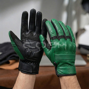 Premium Breathable Leather Cycling <b>Gloves</b> Full Finger Anti Slip Shockproof Cycling <b>Gloves</b> With <b>Touchscreen</b> Fingertip - Product Image 2