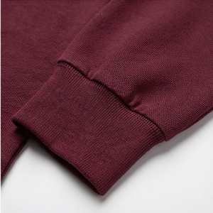 Polo à manches longues pour homme, couleur bordeaux, avec poche, couleur unie, décontracté, tricoté, design piqué, coupe classique - Product Image 6