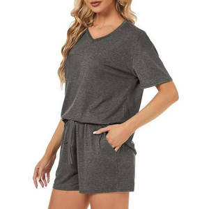 Camiseta de Verano para Mujer, Personalizable con Logotipo, de Poliéster de Alta Calidad, Casual, Transpirable, Cómoda, al por Mayor, con Hombros Caídos, Tejido Grueso - Product Image 3