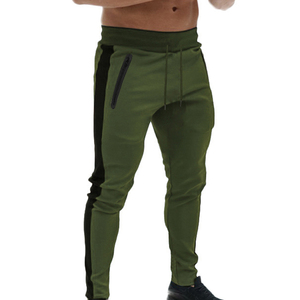 Men's Gray Elastic Waist Jogger Sweatpants With Drawstring And Side Pockets Casual Sport Trousers Breathable Fit Autumn Wear - Product Image 4
