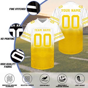 Maillot de football américain pour jeunes, respirant, en maille polyester, sublimation, entraînement, uniforme sportif d'équipe - Product Image 2