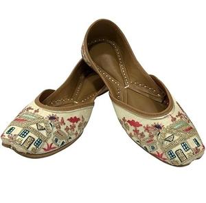 Nouvelle Arrivée Traditionnelle 2026 : Chaussures Khussa Pakistanaises Artisanales Façon Jutti Style Punjabi, Idéales pour Mariages et Fêtes, Respirantes - Product Image 1