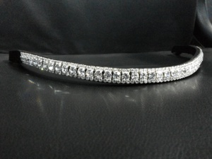 แถบคิ้วหนังอินเดียสำหรับม้าที่มีห่วงโซ่คริสตัลวิบวับทนทานและราคาไม่แพง - Product Image 4