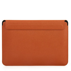 Brown Leather <b>Laptop</b> <b>Sleeve</b> Case with Magnetic Closure for MacBook and Other <b>Laptops</b> - Product Image 1