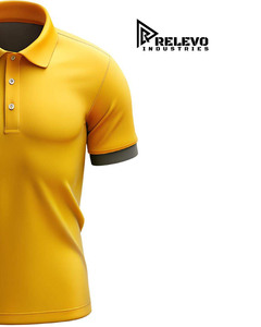 Camiseta de Cuello Redondo Amarilla para Hombre de Relevo Industries, Manga Corta, Corte Holgado, 100% Algodón, Transpirable y Antipilling, Ropa Casual - Product Image 4
