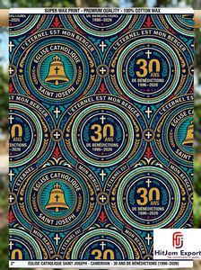 African Wax Print Fabric Manufacturer Customized Church Uniform Anniversary Convention Celebration Fundraising Fabric - Product Image 4