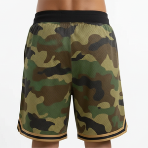Shorts de basketball pour hommes en gros, maille haute qualité, poches latérales, personnalisables avec nom, tenue de sport décontractée - Product Image 5