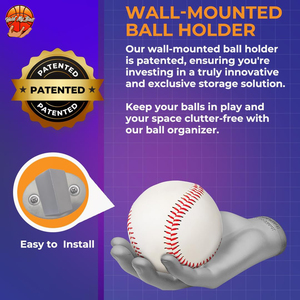 Support mural moderne en polypropylène en forme de main pour ballons de football américain, de soccer et de rugby – Présentoir de rangement - Product Image 2