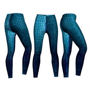 Leggings de Yoga de Cintura Alta, Transpirables, Antiestáticos, Antibacterianos, de Spandex/Poliéster, 230 g/m², Doble Cepillado, Tipo Seda de Leche - Product Image 3