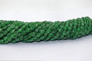 Perles ovales lisses en Tsavorite naturelle de haute qualité de 16 pouces, excellentes pour la fabrication de bijoux en pierres précieuses en vrac - Product Image 4