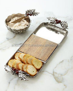 Bandeja de chocolate de metal de estilo antiguo para regalar dulces caseros durante las celebraciones de Diwali con artesanía artesanal única - Product Image 3