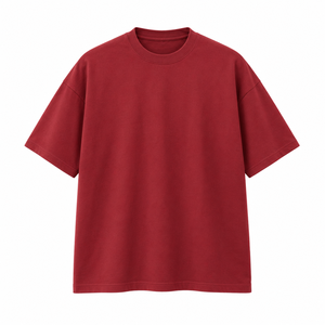 Unisex Plain 100% Cotton Regular Fit O-Neck Short Sleeve Breathable Eco-Friendly Casual T-<b>Shirt</b> <b>Red</b> Rooks Apparel Supplier - Product Image 4
