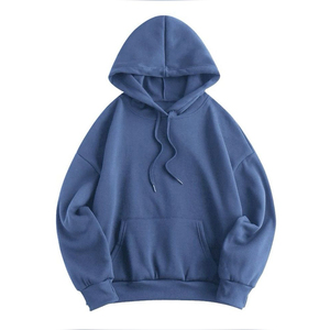 Sweat-shirt à capuche oversize pour homme, couleur unie, en molleton de coton, décontracté, coupe classique, avec poches, écologique - Product Image 1