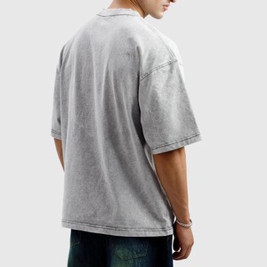 T-shirts vierges vintage usés en gros pour OEM, streetwear, t-shirt à logo imprimé, t-shirt oversize épais - Product Image 5