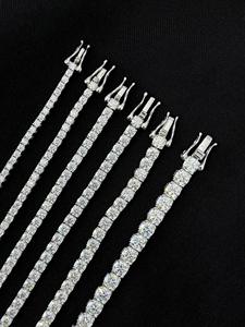 <b>Silver</b> Moissanite <b>Bracelet</b> Women Classic Tennis Style <b>Adjustable</b> Sparkling Everyday Fine Jewelry Gift - Product Image 5