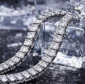 Collar de cadena de tenis de lujo con incrustaciones de circonitas – Plata de ley 925 / Acero inoxidable, Joyería Hip Hop con circonitas para hombre y mujer, 4 mm - Product Image 1