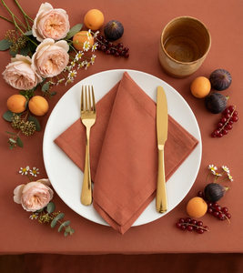 Servilleta de Mesa Cuadrada Elegante Hecha a Mano 100% Lino de Color Sólido 60x60cm con Borde Planchado para Decoración de Mesa de Boda - Product Image 2