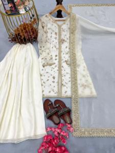 Collection de costumes Plazzo Kamiz de couleur éblouissante pour adultes, nouvelle mode indienne et pakistanaise - Product Image 3