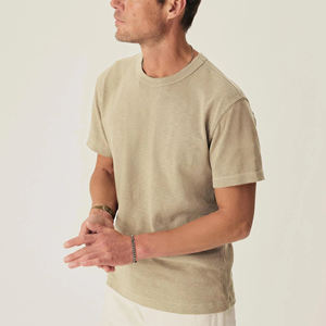 T-shirts pour hommes surdimensionnés en coton 100% de haute qualité, logo brodé personnalisé, impression sérigraphique, respectueux de l'environnement, manches courtes, coupe ample - Product Image 6