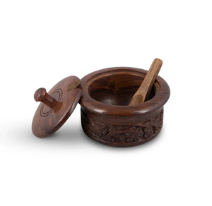 Wood Sugar Pot Wholesale Supplier <b>Containers</b> Custom Logo Wood Sugar Pot Wholesale supplier sugar pot Custom logo sugar pot - Product Image 2
