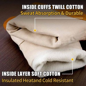 Guantes de soldadura de cuero vacuno de palma dividida para hockey, duraderos, resistentes al fuego, para bomberos, construcción y barbacoa - Product Image 5