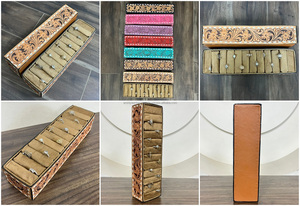 New Arrival Hand <b>Tooled</b> Leather Ring Display Box Elegant-Style Brown Velvet Vertical Jewelry Organizer Storage Holder Stand Case - Product Image 3