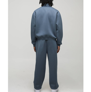 Conjunto Deportivo de Fútbol para Hombre con Logotipo Personalizado, Chaqueta con Media Cremallera, Bordado 3D Personalizado, Forro Polar de Poliéster Grueso para Invierno, 2 Piezas - Product Image 3