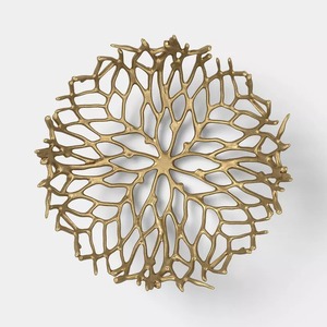 Selling Handmade High Quality Aluminum Eco-Friendly Tabletop Vase Gold Finish Modern Design Holds Water Decorative <b>Bowl</b> - Product Image 2
