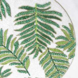 Set de table personnalisé fait main avec broderie et perles de verre pour événements festifs, nouvelle arrivée pour la maison, pour table à café et à dîner - Product Image 5