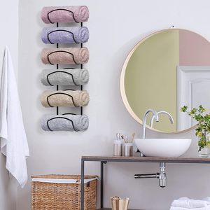 Wall Mounted Towel Holder Multiple Towel <b>Storage</b> Section Durable and Reliable Hanger for Bathroom <b>Clothes</b> Available For Sell - Product Image 1