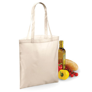 Sac fourre-tout en toile avec longues poignées pour la vente en gros, sac de shopping réutilisable en coton avec logo personnalisé, en vente - Product Image 2
