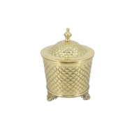 Boîte Cadeau de Luxe Artisanale en Métal pour Fruits Secs avec Couvercle Décoratif – Rangement Moderne pour Mariages, Événements d'Entreprise, Cadeaux de Salon, Outils et Sacs