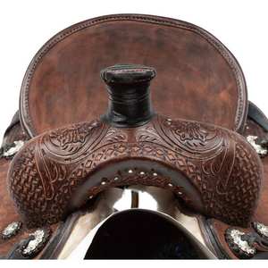 Silla de montar de cuero hecha a mano al por mayor con almohadillas personalizadas impresas |   Suministros Portátiles para Montar a Caballo - Product Image 6