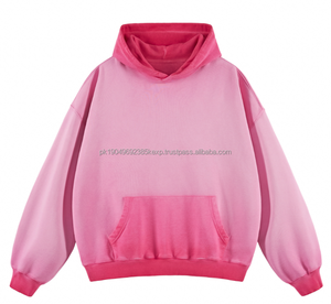 Fabricación de algodón 100% paños de hombro caído para hombres pulóver Unisex personalizado de peso pesado de gran tamaño bordado en blanco sudaderas con capucha - Product Image 3