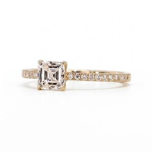 Bijoux fins, alliance de mariage demi-éternité 2 carats, or jaune 10 carats, couleur E, 2,18 carats VVS2, bague de fiançailles solitaire, bague en diamant cultivé en laboratoire - Product Image 3