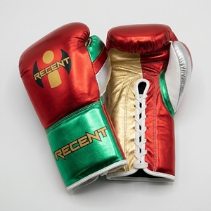 High Quality Custom Logo 10oz-14oz Competition Metallic Shiny PU Leather <b>Moisture</b> Wicking Muay Thai MMA Training <b>Gloves</b> Laced - Product Image 1