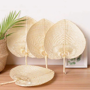 Éventail portable en jonc de mer tressé naturellement, éventail de plage rafraîchissant, exportateur et fabricant en gros du Vietnam - Product Image 2