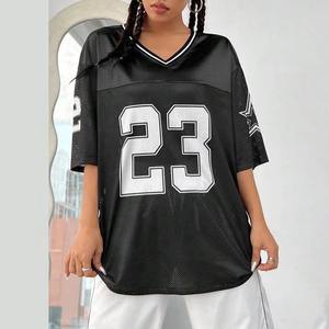Custom Mesh Football Jersey Men Name and Number Team Uniform Short Sleeve V Neck 100% Polyester - Product Image 1