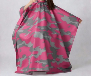 Pink grey Camo <b>Waterproof</b> Barber Gown - Product Image 1