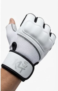 Gants de fitness K4 à demi-doigts en cuir PU avec sangle de poignet réglable pour la musculation et l'entraînement en salle de sport, unisexe - Product Image 4