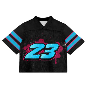 Whosale Custom Oversize Football Street Vintage Retro Fashion <b>T</b>-shirt Men Mesh Boxy American Football Jersey - Product Image 5