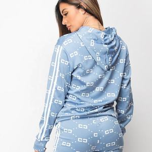Conjunto Deportivo de Dos Piezas con Capucha para Mujer, Ecológico, Transpirable, Ligero, de Secado Rápido, Poliéster/Algodón, para Gimnasio, Entrenamiento, Fitness - Product Image 5