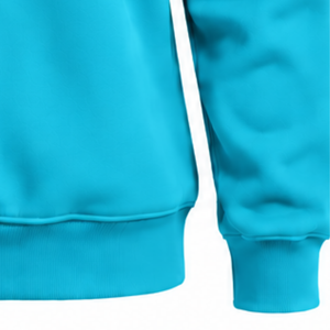 Sudadera de cuello alto azul turquesa para mujer, personalizada con estampado frontal, manga larga, estilo oversize, forro polar, informal, para invierno - Product Image 6