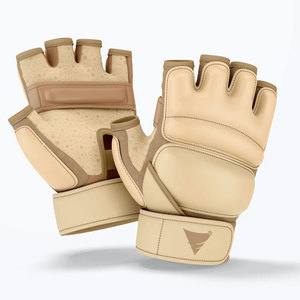 Guantes de MMA de Cuero Duraderos Hechos a Medida en Fábrica, Transpirables, que Absorben la Humedad, con Cierre de Gancho y Bucle, Colores y Logotipo Personalizados para Boxeo de Adultos - Product Image 2