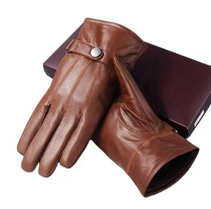 Guantes de Invierno para Hombre de Cuero Italiano Tipo Gamuza, Forrados y Cálidos, con Técnicas de Teñido Liso y Tie Dye - Product Image 3