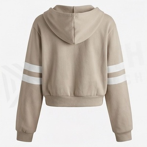 Sudadera Corta con Capucha para Mujer, con Cordones Ajustables, Manga Larga, Estilo Harajuku, Personalizable en Color, Prenda Moderna - Product Image 2